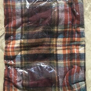 Plaid blanket scarf